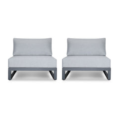 Monte Aluminum Armless Chair Conversation Set- 2 Armless Chairs ..Delivery in 3-7 working days