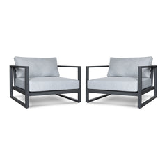Monte Aluminum Armchair Conversation Set- 2 armchairs