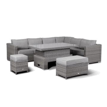 Dallas Outdoor Garden Furiniture - Aluminum Frame 7 Pieces Sofa Sets - Delivery in 3-7 working days