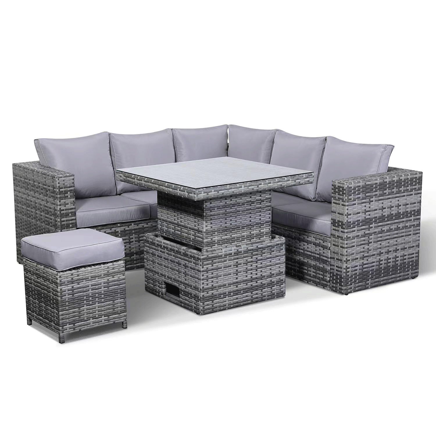 4 Pieces Orlando Range Modular Outdoor Sectional Wicker Patio Furnitur