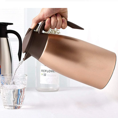 SSAWcasa Coffee Carafes 68oz Stainless Steel Insulated Coffee Dispenser, 12 Hours Hot＆24 Hours Cold (Gold)