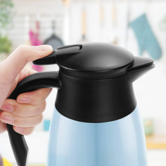 SSAWcasa Coffee Carafes 68oz Stainless Steel Insulated Coffee Dispenser, 12 Hours Hot＆24 Hours Cold (Blue)