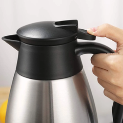 SSAWcasa Coffee Carafes 68oz Stainless Steel Insulated Coffee Dispenser, 12 Hours Hot＆24 Hours Cold (Silver)