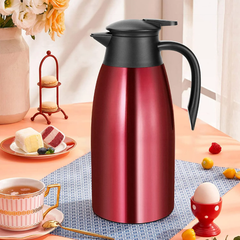 SSAWcasa Coffee Carafe 68oz Insulated Coffee Thermos for Hot Drinks, Stainless Steel Coffee Dispenser - Keep 12 Hours Hot, 24 Hours Cold (Red)