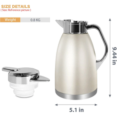 SSAWcasa 61oz Thermal Coffee Carafe Stainless Steel Double Wall Vacuum Thermos Thermal Flask Coffee Dispenser Insulated Coffee Carafes Keeping Coffee Water and Tea 12 Hours Hot, 24 Hours Cold (Gold)
