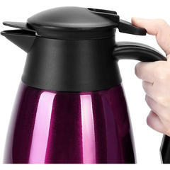SSAWcasa Coffee Carafes 68oz Stainless Steel Insulated Coffee Dispenser, 12 Hours Hot＆24 Hours Cold (Purple)