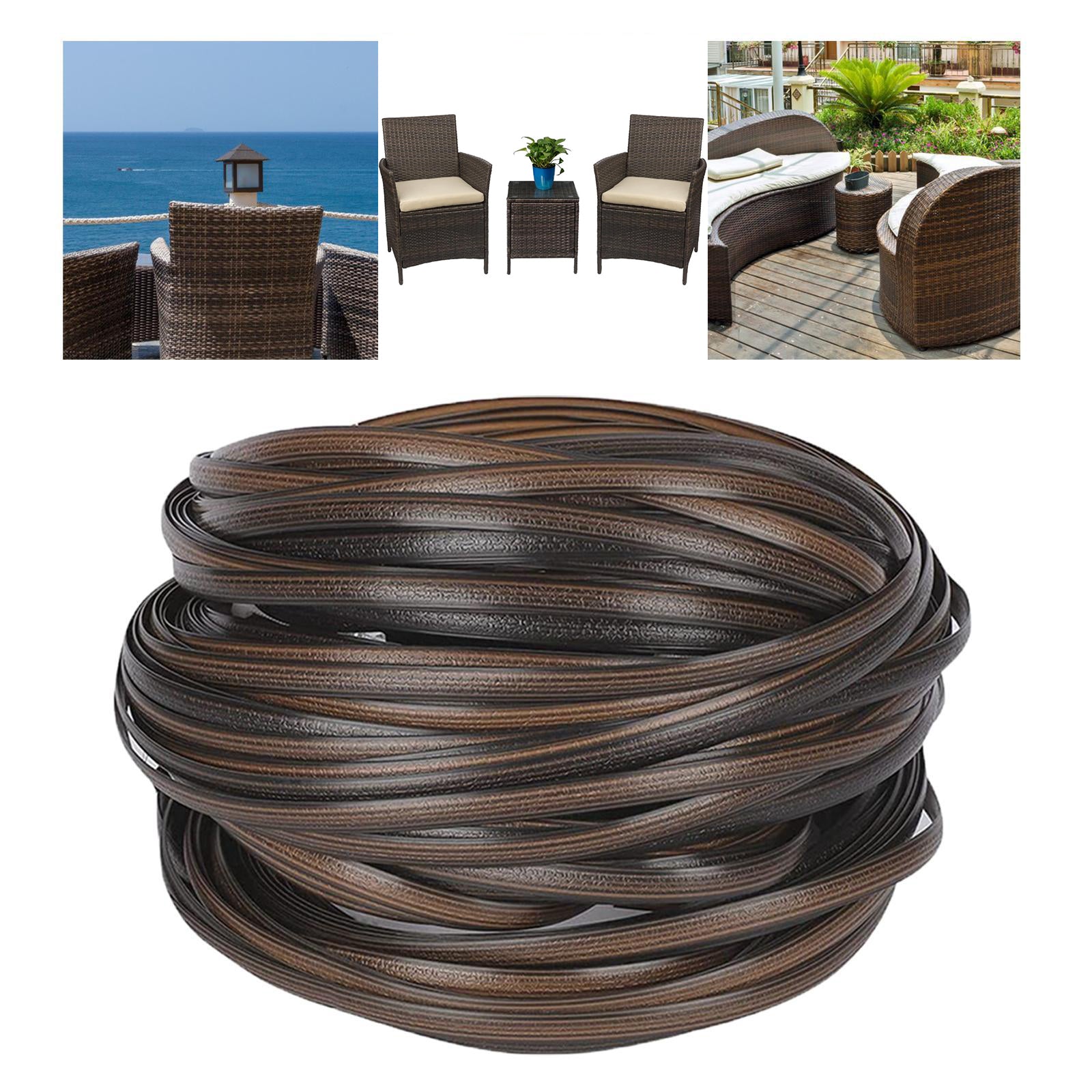 Outdoor Patio Garden Furniture Repair Kit with Tools and 500g Wicker PE Rattan