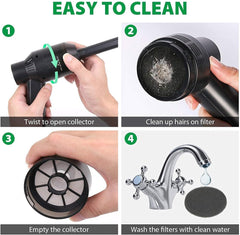 SSAWcasa Cordless Mini Computer Vacuum Black