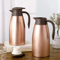 SSAWcasa Coffee Carafes 68oz Stainless Steel Insulated Coffee Dispenser, 12 Hours Hot＆24 Hours Cold (Gold)