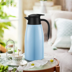 SSAWcasa Coffee Carafes 68oz Stainless Steel Insulated Coffee Dispenser, 12 Hours Hot＆24 Hours Cold (Blue)