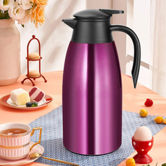 SSAWcasa Coffee Carafes 68oz Stainless Steel Insulated Coffee Dispenser, 12 Hours Hot＆24 Hours Cold (Purple)