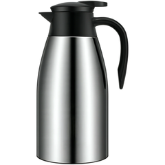 SSAWcasa Coffee Carafes 68oz Stainless Steel Insulated Coffee Dispenser, 12 Hours Hot＆24 Hours Cold (Silver)