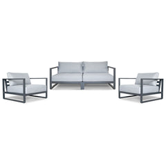 Monte Aluminum Loveseat with Armchairs-4 seats ..Delivery in 3-7 working days