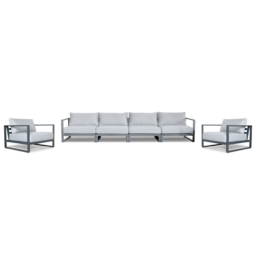 Monte Aluminum Sofas with Armchairs-6 Seats ..Delivery in 3-7 working days