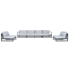 Monte Aluminum Sofas with Armless chairs-6 Seats ..Delivery in 3-7 working days