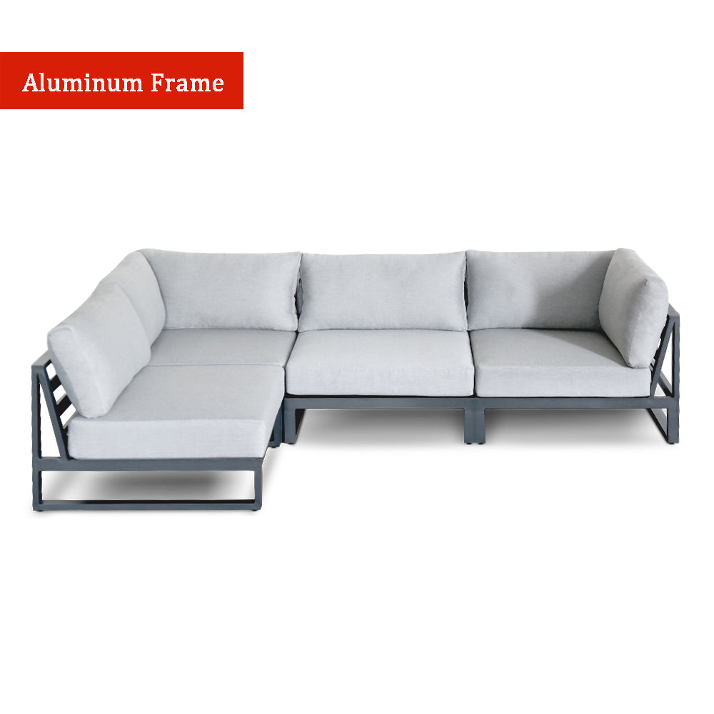 Monte Aluminum L Shape Sectionals -4 Seats ..Delivery in 3-7 working days