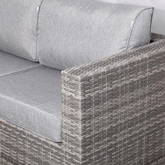 Phoenix Rattan Garden Furniture Sofa Set with Square Rising Table-Aluminum Frame 4 Pieces