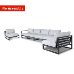 Monte Aluminum Sofas with Armless chairs-6 Seats ..Delivery in 3-7 working days