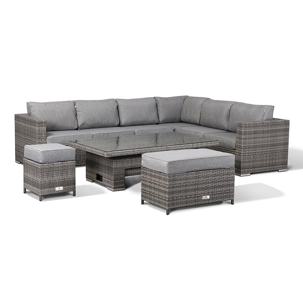 Phoenix Outdoor Patio Furniture- Aluminum Frame 7 Pieces Sectional Set - Delivery in 3-7 working days