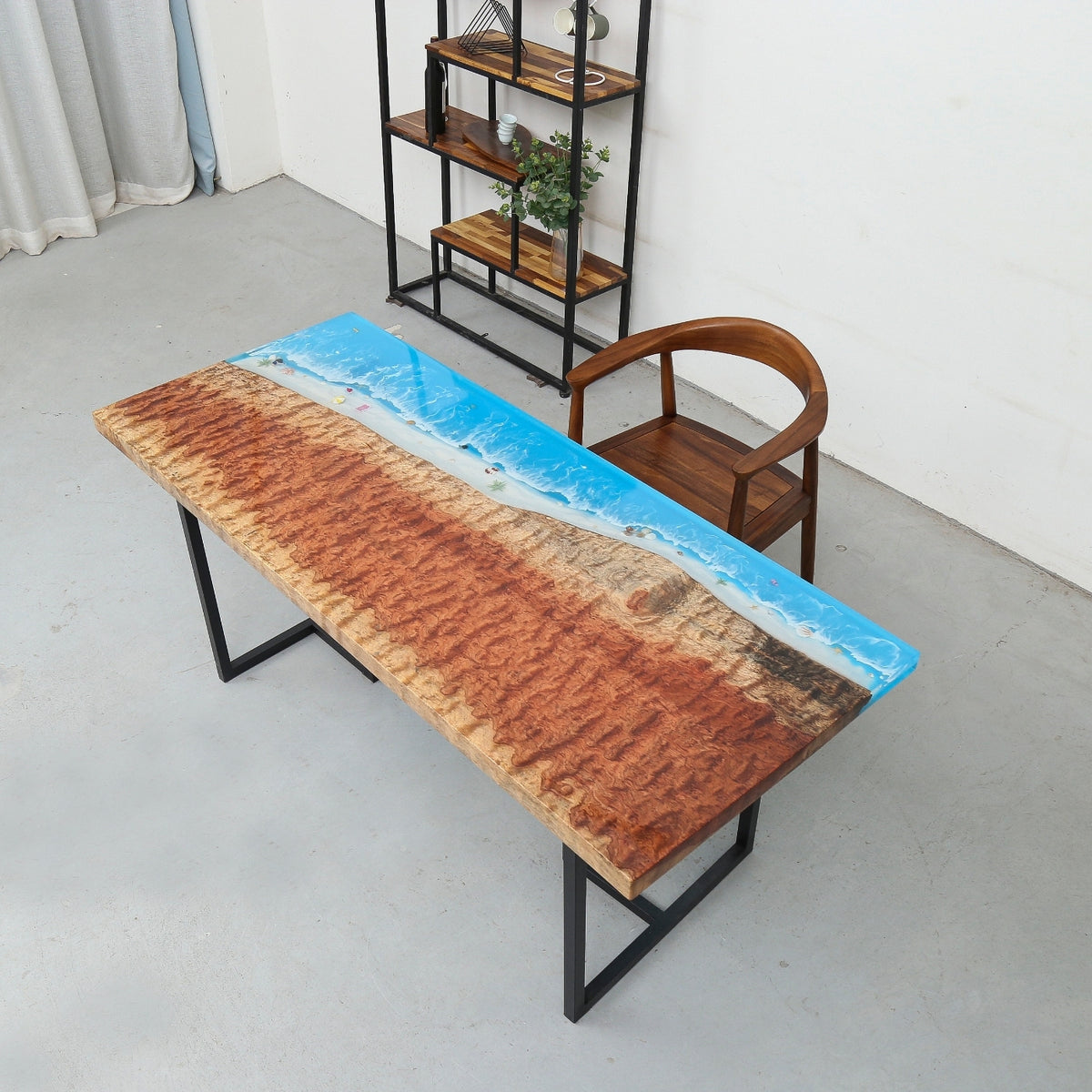 Pre-order -Custom Epoxy Resin Ocean Dining Table – RattanYard Furniture