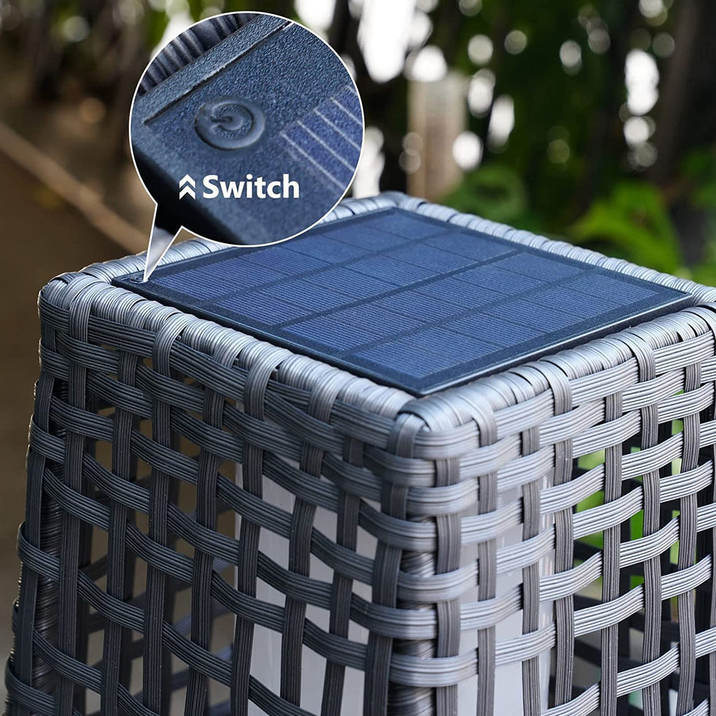 Solar Rattan Heart Rattan Outdoor Solar Light Weather Resistant – RattanYard Furniture